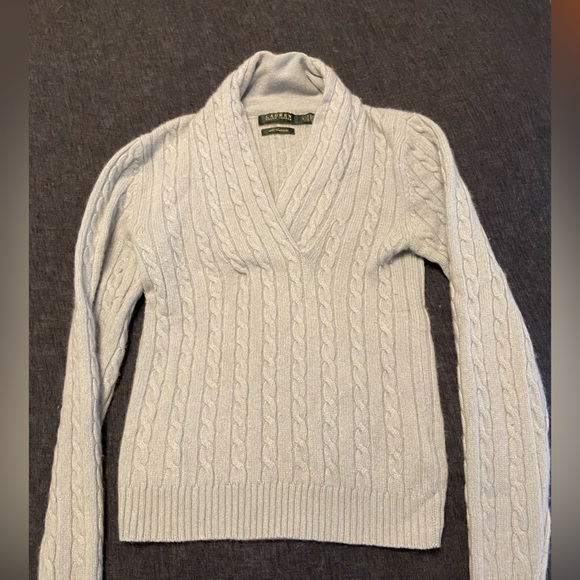 Ralph Lauren Light Blue Cashmere Sweater - Picture 2 of 4